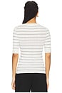 view 3 of 4 Francis Top in Bright White & Navy