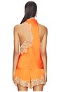 view 4 of 5 Rose Top in Vivid Orange & Pale Blush
