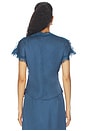 view 3 of 5 Luna Top in Ash Blue & Ash Blue
