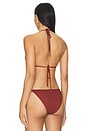 view 3 of 4 Devin Triangle Bikini Top in Syrah