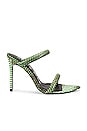 view 1 of 2 Dua Stiletto Mule in Green Snakeskin