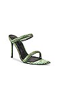 view 2 of 2 Dua Stiletto Mule in Green Snakeskin
