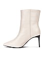 view 6 of 6 Codi Stiletto Bootie in White & Black