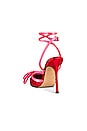 view 3 of 5 Bowie Heel in Red Satin
