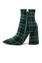 view 5 of 5 BOTTINES AHARA in Green Tartan