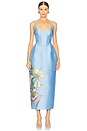 view 1 of 3 Donata Taffeta Gown in Sky