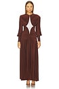 view 1 of 4 Silvio Ruched Midi Dress in Chocolate