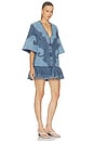 view 2 of 4 Jesse Denim Applique Mini Dress in Blue