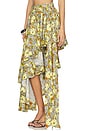 view 3 of 6 Orange Blossom Asymmetric Skirt in Multi