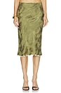 view 1 of 6 Winifred Bias Slip Skirt in Khaki
