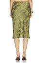 view 5 of 6 Winifred Bias Slip Skirt in Khaki