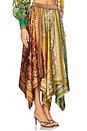 view 3 of 7 Clemenza Spliced Scarf Silk Skirt in Multi
