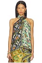 view 1 of 5 Cece Spliced Silk Top in Multi