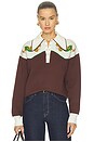 view 1 of 4 Lasso Knit Polo in Chocolate
