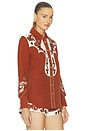 view 4 of 6 Duke Embroidered Shirt in Rust