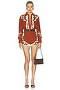 view 6 of 6 Duke Embroidered Shirt in Rust