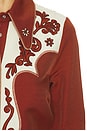 view 7 of 6 Duke Embroidered Shirt in Rust