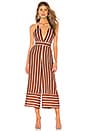 view 1 of 3 Montague Jumpsuit in Rust Stripe