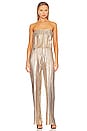 view 1 of 3 Collina Pleated Jumpsuit in Gold
