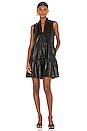 view 1 of 3 Sleeveless Leather Saffron Dress in Black