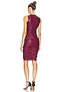 view 3 of 4 Jamilla Leather Midi Dress in Aubergine