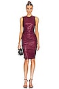 view 4 of 4 Jamilla Leather Midi Dress in Aubergine