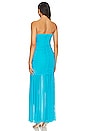 view 3 of 3 VESTIDO LARGO LEVI in Tropical Turquoise