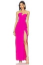view 1 of 3 X Revolve Strapless Puzzle Gown in Dark Hot Pink