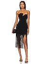 view 1 of 3 Puzzle Strapless With Fringe Dress in Black