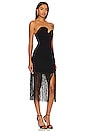view 2 of 3 Puzzle Strapless With Fringe Dress in Black