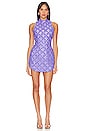 view 1 of 4 Floral Lace Marshall Mini Dress in Purple