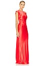 view 2 of 3 ROBE MAXI EN SOIE ELROY in Crimson