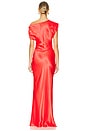 view 3 of 3 ROBE MAXI EN SOIE ELROY in Crimson