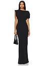 view 1 of 3 ROBE MAXI EN SOIE ELROY in Black