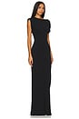 view 2 of 3 ROBE MAXI EN SOIE ELROY in Black