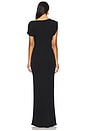 view 3 of 3 ROBE MAXI EN SOIE ELROY in Black