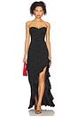 view 1 of 5 Amalia Gown in Black & Ivory