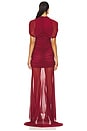 view 3 of 3 x REVOLVE Evianna Mesh Gown in Burgundy