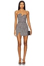 view 1 of 4 Puzzle Strapless Mini Dress in Black White