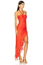 view 2 of 4 Marabou Dress in Blood Orange