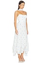 view 2 of 3 Monterey Dress With Scarf in Ivory & Powder Blue Dot