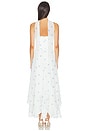 view 3 of 3 Monterey Dress With Scarf in Ivory & Powder Blue Dot