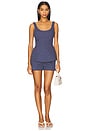 view 5 of 6 x REVOLVE Reeves Short in Navy Polkadot