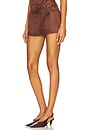 view 3 of 6 x REVOLVE Mila Suede Skort in Cocoa