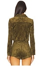 view 3 of 4 x REVOLVE Lucas Suede Jacket in Olive Green