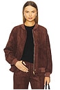 view 1 of 4 x REVOLVE Vero Suede Bomber Jacket in Cocoa