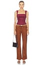 view 6 of 6 Robin Suede Pants in Chestnut