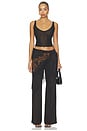 view 6 of 6 Calandra Pant in Black & Brown
