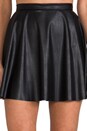 view 4 of 6 Vegan Leather Circle Skirt in Black