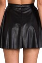 view 6 of 6 Vegan Leather Circle Skirt in Black